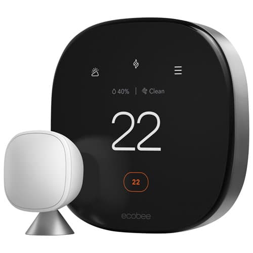ecobee Wi-Fi Smart Thermostat Premium - Black