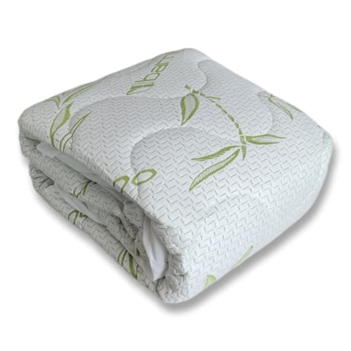 Cotton House - Jacquard Bamboo Mattress Cover, Waterproof, Queen Size, White