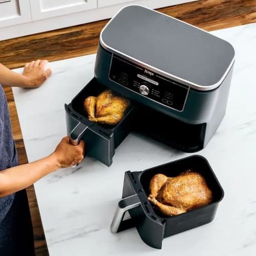Ninja DZ401 Foodi 10 Quart 6-in-1 DualZone XL 2-Basket Air Fryer with 2 Independent Frying Baskets