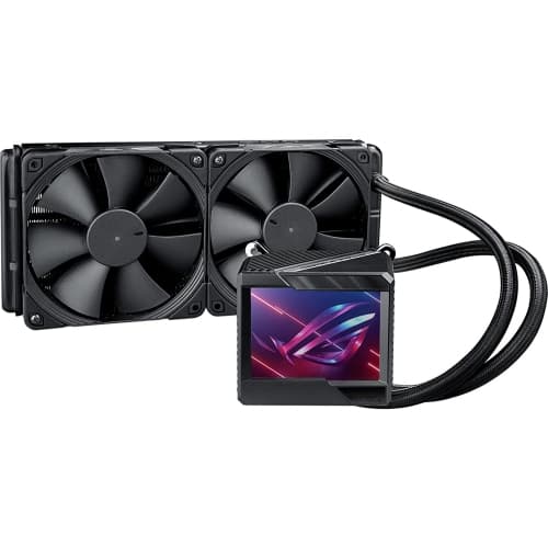 ASUS ROG Ryujin II 240 RGB all-in-one liquid CPU cooler 240mm Radiator (3.5"color LCD, embedded pump fan and 2xNoctua iPPC 2000 PWM 120mm radiator fans, compatible with Intel LGA17