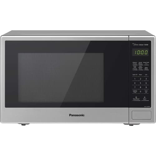Panasonic 1.3-Cubic-Feet Countertop Microwave Oven with Genius Cooking Sensor and Popcorn Button in Stainless steel (NNSU696S)