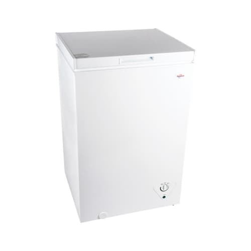 Koolatron Compact Chest Freezer 3.5 cu ft (99L), White, Energy-Efficient Manual Defrost, Flat Back