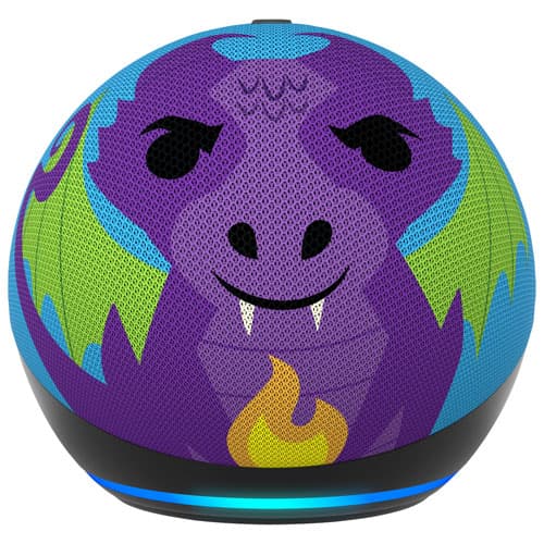 Amazon Echo Dot Kids (5th Gen) Smart Speaker with Alexa - Fire Dragon