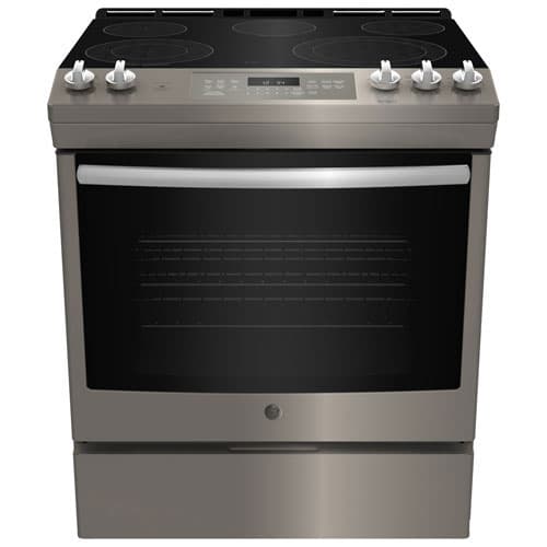 Open Box - GE 30" 5.3 Cu. Ft. Slide-In Electric Range (JCS840EMES) - Slate - Perfect Condition
