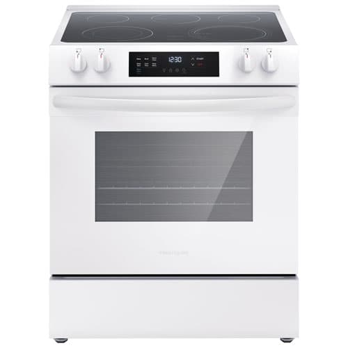 Frigidaire 30" 5.3 Cu. Ft. 5-Element Slide-In Electric Range (FCFE306CAW) - White
