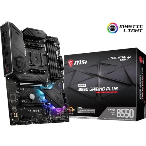MSI MPG B550 GAMING PLUS ATX AM4 DDR4 Motherboard for AMD Ryzen 3000/5000 Series CPUs
