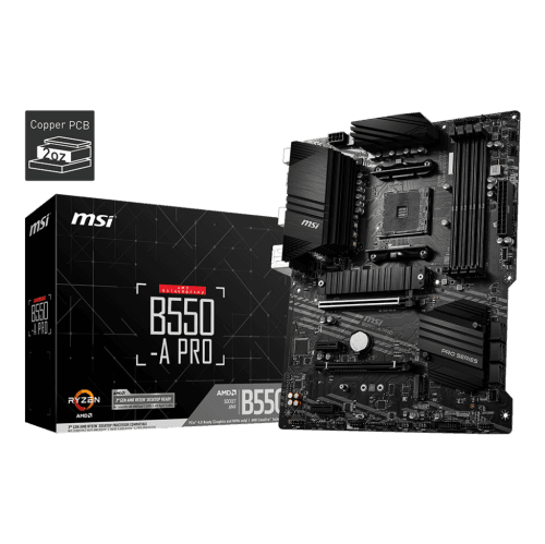 MSI B550-A PRO ATX AM4 DDR4 Motherboard for AMD Ryzen 3000/5000 Series CPUs
