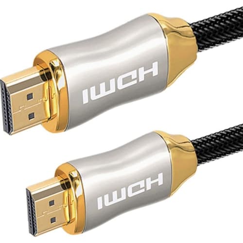 NIERBO Silver 8K HDMI 2.1 Cable 3.3FT/1M, Supports 48Gbps 8K@60Hz 4K@120Hz eARC HDCP2.2 2.3 Compatible with Apple Sony LG Samsung TV, PS5, PS4, One Series X, Xbox