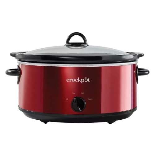 Crock-Pot 7 QT Large Capacity Design to shine Versatile Food Slow Cooker, Home Cooking Kitchen Appliance, Red (SCV700KRNP)