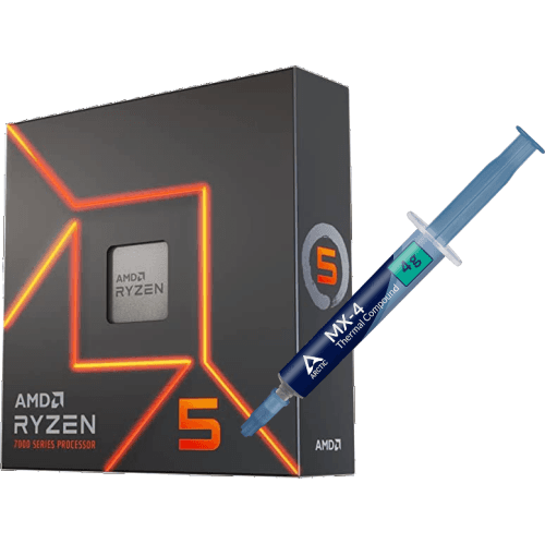 AMD Ryzen 5 7600X 4.7GHz (up to 5.3GHz) 6-core, 12-threads Unlocked Desktop Processor w/ Arctic MX-4 Thermal Compound (Cooler not Included)