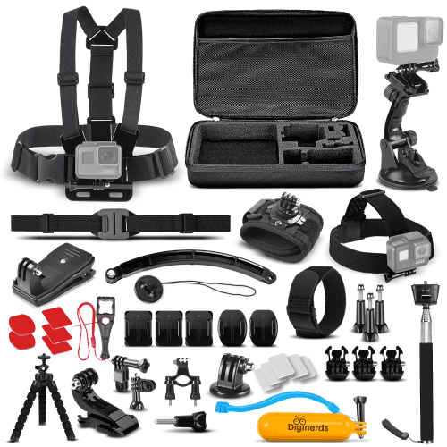 DigiNerds 50 in 1 Action Camera Accessory Kit For GoPro Bundle