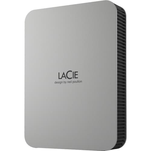 LaCie Mobile Drive 4TB 3.5" USB 3.2 Gen 1 Desktop External Hard Drive - Moon Silver - (STLP4000400)