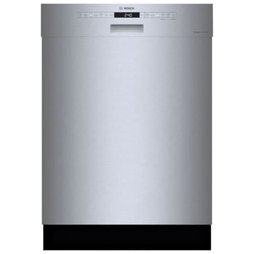 Bosch 24" 300 Series 46dB Front Control w/ PureDy Precision Wash SS Tub & 3rd Rack Dishwasher (SHE53B75UC) - SS