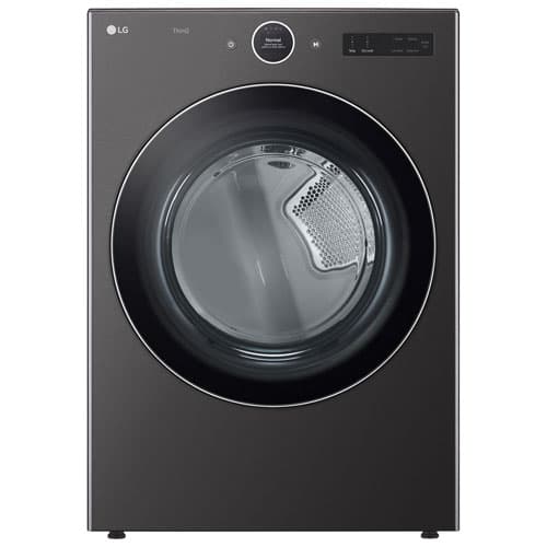 LG 7.4 Cu. Ft. Ultra Capacity Electric Front Load Steam Dryer and TurboStram- Energy Star (DLEX6700B) - Black Steel