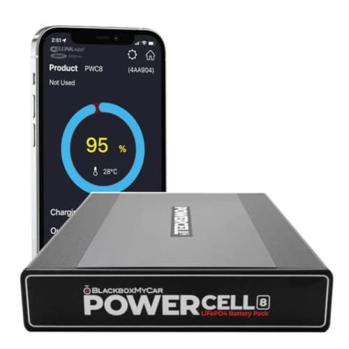 BlackboxMyCar PowerCell 8 Dash Cam Battery Pack | 7,500 mAh, 96Wh, Bluetooth | Compatible with Thinkware and FineVu Dashcams