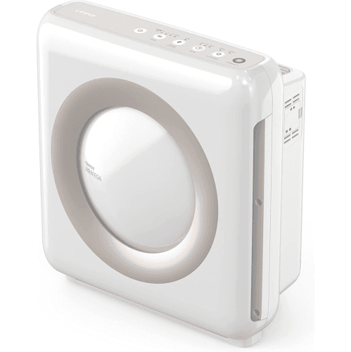 Coway Airmega True HEPA Purifier with Air Quality Monitoring, Auto, Timer, Filter Indicator, and Eco Mode, 16.8 x 18.3 x 9.7, White