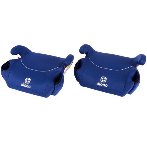 Diono Solana, No Latch, Pack of 2 Backless Booster Car Seats, Lightweight, Machine Washable Covers, Cup Holders, Blue