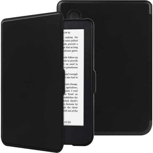 H Slimshell Case for 6 Kobo Clara 2E 2022 Released,Premium Lightweight PU Leather Cover with Auto Sleep/Wake for Kobo Clara 2E 6inch-Black