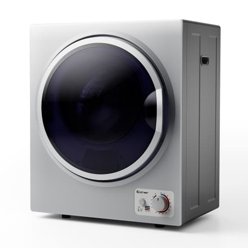 Costway Electric Tumble Compact Laundry Dryer Stainless Steel Wall Mounted 1.5 cu .ft.