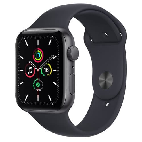Refurbished (Fair) - Apple Watch SE (GPS) 44mm Space Grey Aluminum Case with Midnight Sport Band (2021)
