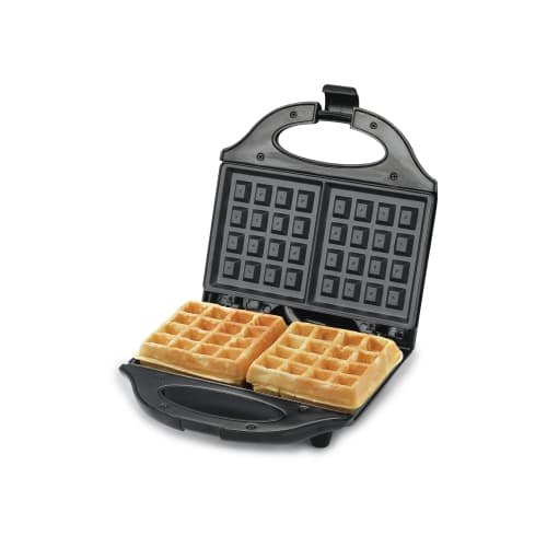 Commercial Chef Waffle Maker, Nonstick Mini Waffle Maker, Easy-to-Clean Electric Waffle Iron for Breakfast Waffles with Cool Touch Housing & Power on Light Thermostat