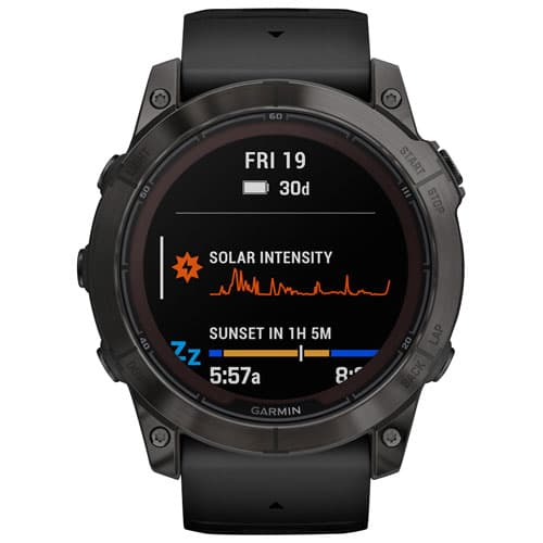 Garmin fēnix 7X Pro Sapphire Solar 51mm Bluetooth Multisport GPS Smartwatch - Carbon Grey/Black