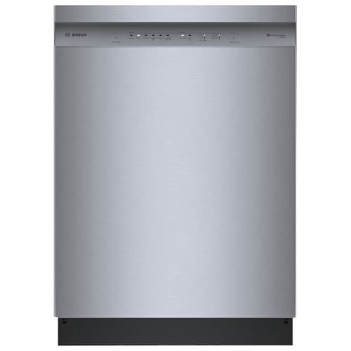 Bosch 100 Series 24" 46dB Precision Wash 3rd Rack Anti Fingerprint Resistant Dishwasher (SHE5AE75N) - Stainless Steel