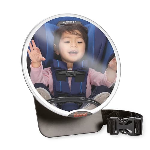 Easy View Baby Car Mirror, Safety Car Seat Mirror for Rear facing Infant, Fully Adjustable With 360 Rotation, Wide Crystal Clear View, Shatterproof, Crash Tested