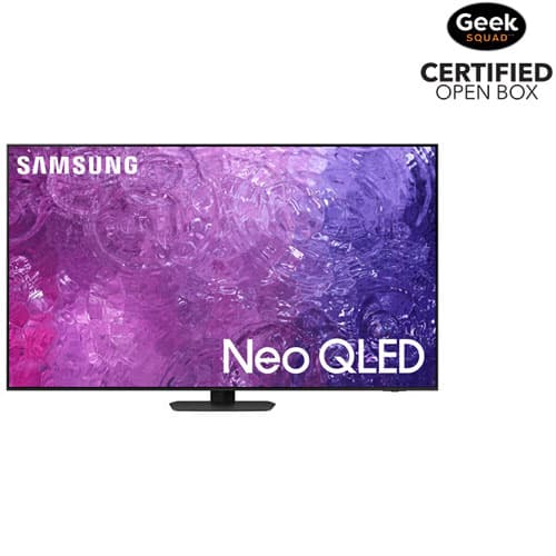Open Box - Samsung 55" 4K UHD HDR Neo QLED 120Hz Dolby Atmos Tizen Smart TV (QN55QN90CAFXZC) - 2023 - Titan Black