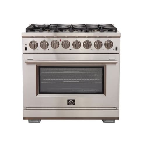 Forno Capriasca Professional 36-inch Freestanding Dual Fuel Electric 240V Oven Range