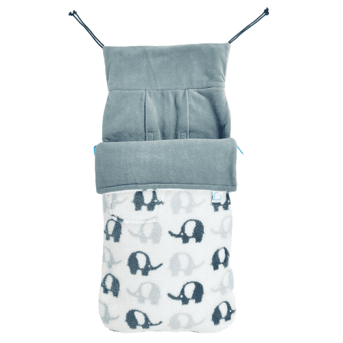 Buggysnuggle Stroller Footmuff Snuggle Sherpa: Elephant Stomp