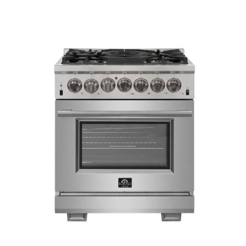 Forno Capriasca Titanium Professional 30-inch Freestanding Dual Fuel Electric 240V Oven Range