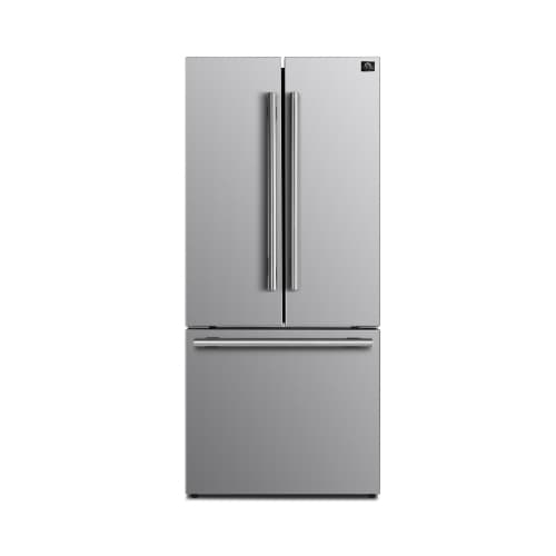 Forno Rizzuto 31-inch French Door Refrigerator/Freezer - VCM Stainless Steel, 17.5 Cu.Ft. with No Frost Technology and Ice Maker