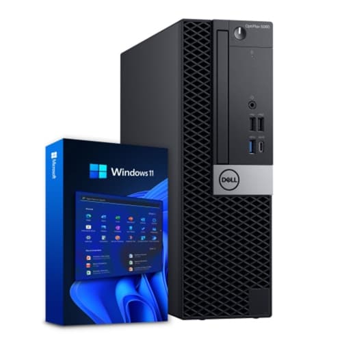 Refurbished (Good) - DELL OPTIPLEX 5060 SFF Business Desktop PC Computer (Core i5-8500 8th GEN/ 32GB RAM/ 512GB SSD/ WINDOWS 11 PRO) Intel - Black