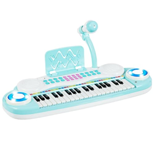 Gymax 37 Keys Electronic Organ Portable Piano Keyboard w/ Microphone