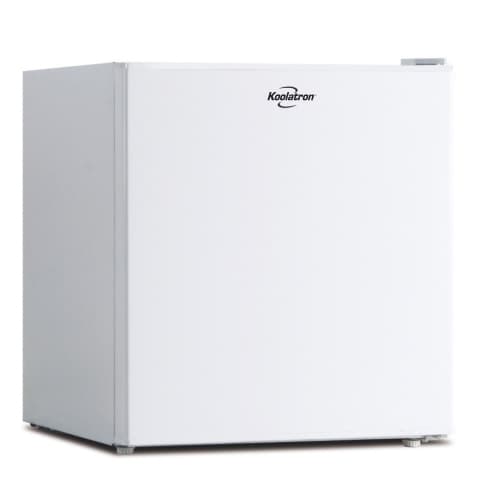 Koolatron 1.7 Cu Ft Compact Fridge With Freezer, White, Compressor Mini Fridge, Reversible Door, Flat Back, Removable Shelf For Dorm, Office, Rec Room