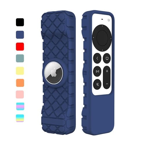 Remote Case for Apple Siri Remote (2nd Gen),Anti-Lost Protective Anti-Slip Durable Silicon Shockproof Rubber Cover for Apple 4K HD TV Siri Remote (2nd Generation) AirTag Applicable