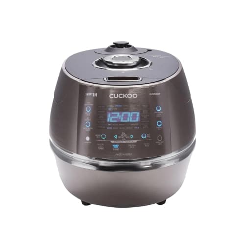 CUCKOO CRP-DHSR0609FD 6-Cup Induction Heating Pressure Rice Cooker with Nonstick Inner Pot, 21 Menu Modes, Fuzzy Logic Tech, 3 Voice Guide, Auto Clean (Dark Grey)