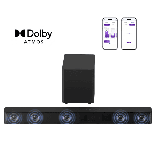ULTIMEA 5.1 Channel Dolby Atmos Sound Bar with Subwoofer, 300W Home Theater Surround System, Poseidon M60