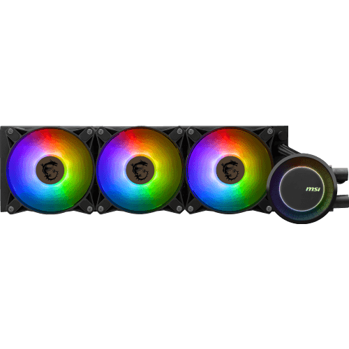 MSI MAG CORELIQUID E360, AIO Liquid CPU Cooler, LGA 1851, 360mm Radiator, Triple 120mm PWM Fans, ARGB