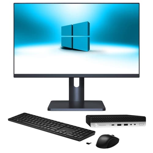 Refurbished (Good) - HP ProDesk 600 G4 Desktop Mini Business Computer PC| New 27 inch Monitor (Intel Core i5-8500T 8th Gen Processor| 1TB SSD| 16GB DDR4 RAM| Windows 11 Pro)