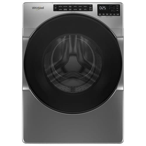 Open Box (Perfect Condition) - Whirlpool 5.8 Cu. Ft. (IEC) Front Load Washer with Steam - Energy Star (WFW6605MC) - Chrome Shadow