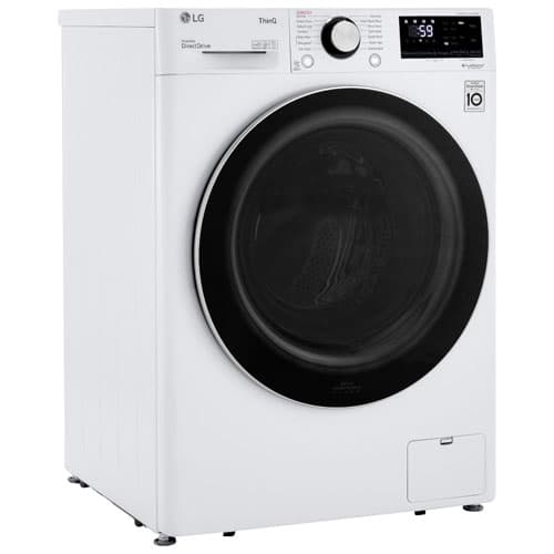 LG (WM1455HWA) 2.6 Cu. Ft. (IEC) Stackable High Efficiency Compact Washer with Steam - White