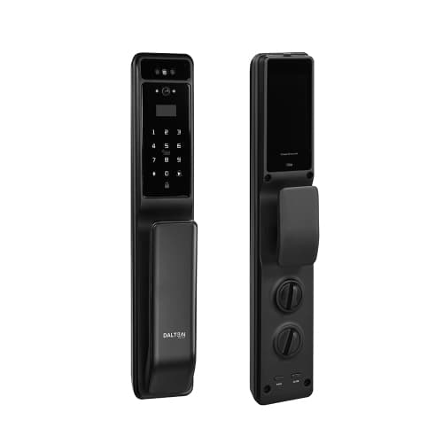 DALTON SMART LOCKS Smart Lock Fingerprint Wi-Fi Deadbolt Camera, 3D Face Rec Black Works with Google & Alexa