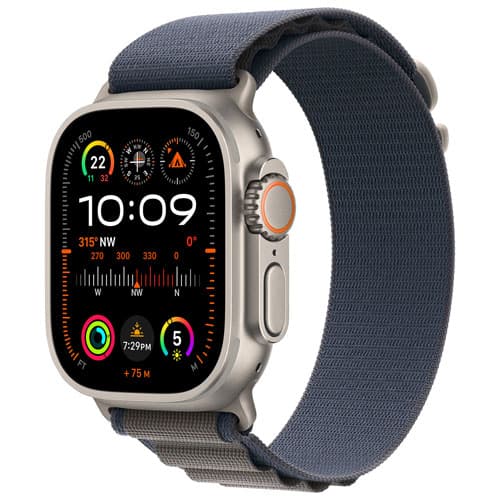 Virgin Plus Apple Watch Ultra 2 (GPS + Cellular) 49mm Titanium Case w/Blue Alpine Loop - L - Monthly Financing