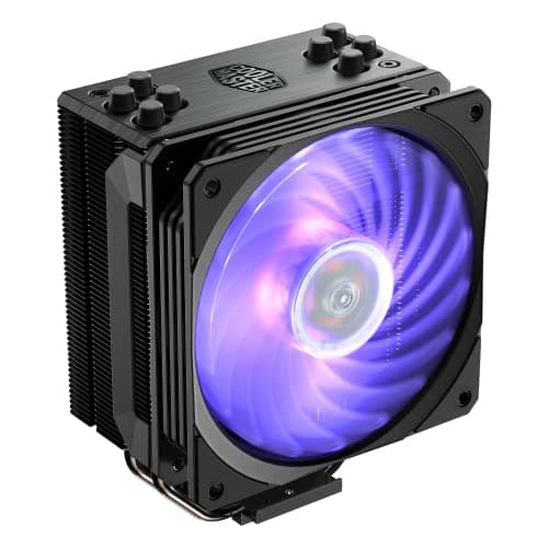 Hyper 212 Black Edition RGB CPU Air , SF120R RGB Fan, Anodized Gun-Metal Black, Brushed Nickel Fins, 4 Copper Direct Contact Heat Pipes for AMD Ryzen/Intel LGA1700/1200/1151