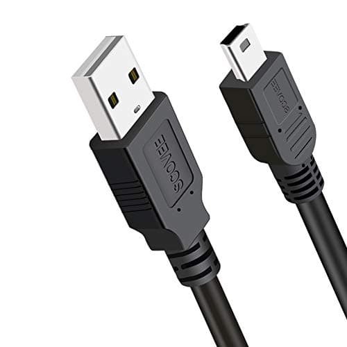 Mini USB Cable Type A to Mini B Charger Cord for PS3 Controller,MP3 Players,Dash Cam,Canon Camera,SatNav,Garmin Nuvi,Playstation-3,USB Mini-B Charging Cable Compatible for GoPro He
