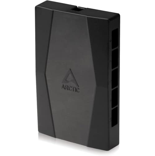 ARCTIC Case Fan Hub - 10-fold PWM Fan Distributor with SATA Power - Black