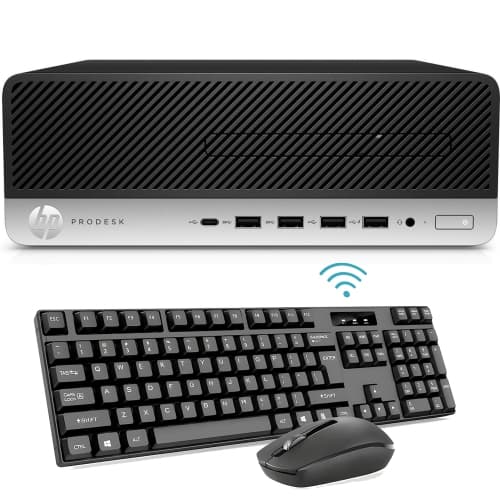 Refurbished (Good) - High-Performance Desktop PC HP ProDesk 600 G3 SFF Computer (Core i5_ 1TB SSD_ 32GB DDR4 RAM_ Windows 10 Pro) Intel Processor - Black/Silver