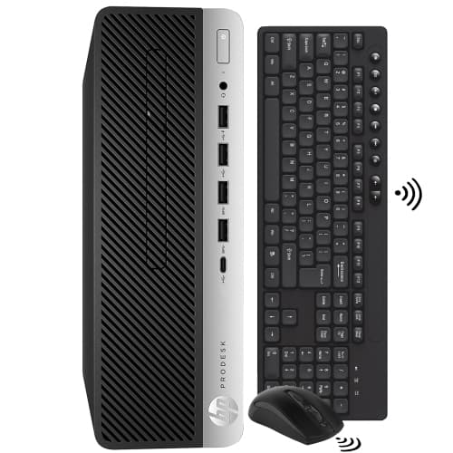 Refurbished (Good) - HP ProDesk 600 G3 SFF Desktop Computer PC, Intel Core i7 up to 4.20 GHz, 8GB DDR4 RAM, 256GB SSD, Windows 10 Pro, Wireless Keyboard and Mouse